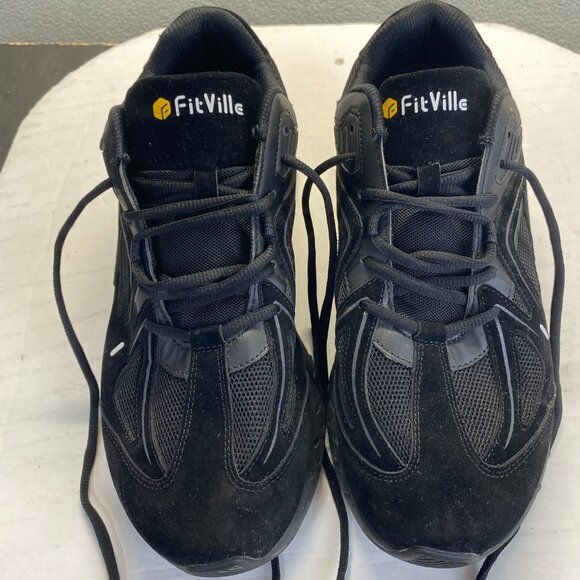 FitVille Men's Sneakers rebound core‎ v1,Size 11EEW,Black,Comfort Technology - Picture 2 of 15
